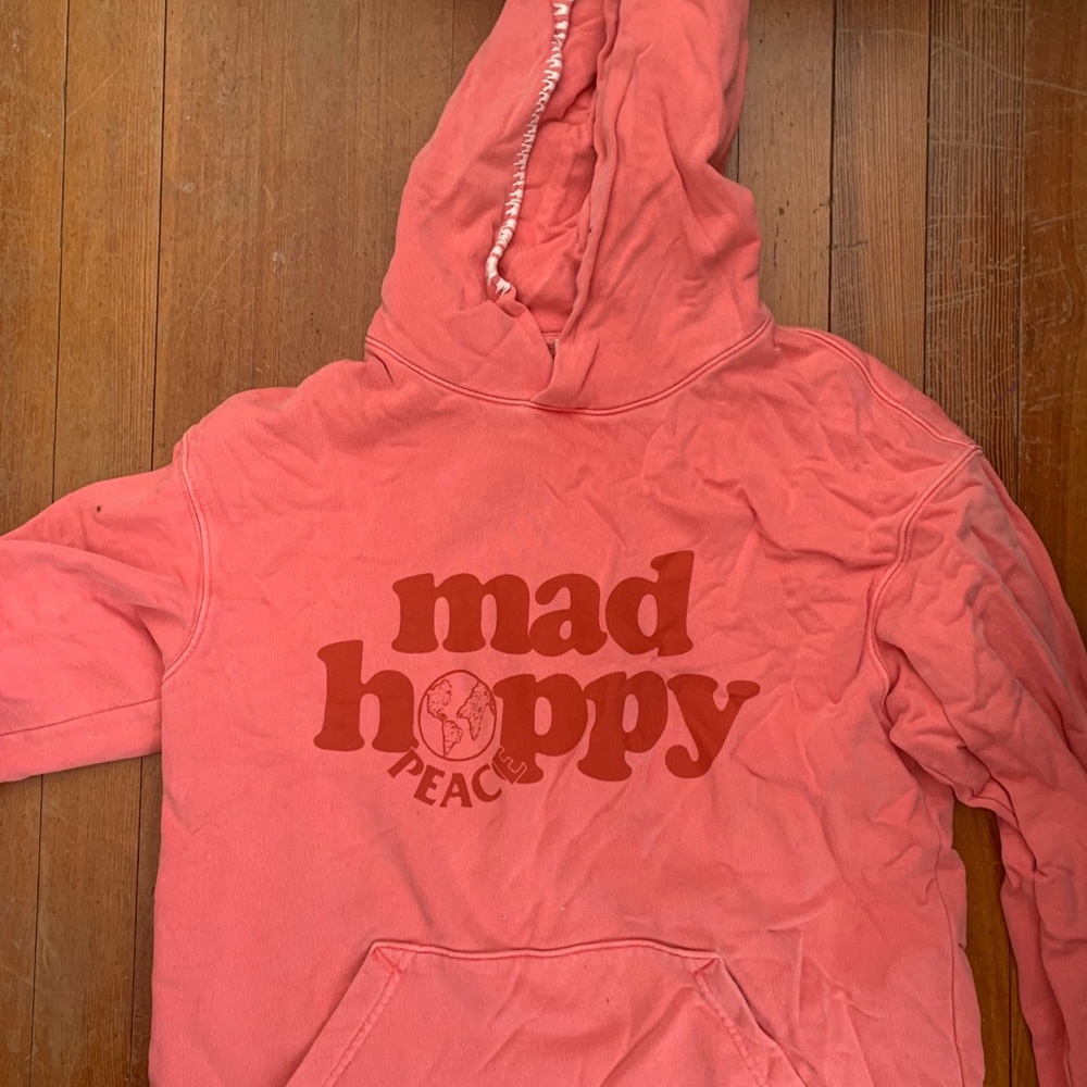 MADHAPPY PEACE (earth day) CORAL SWEATSHIRT
